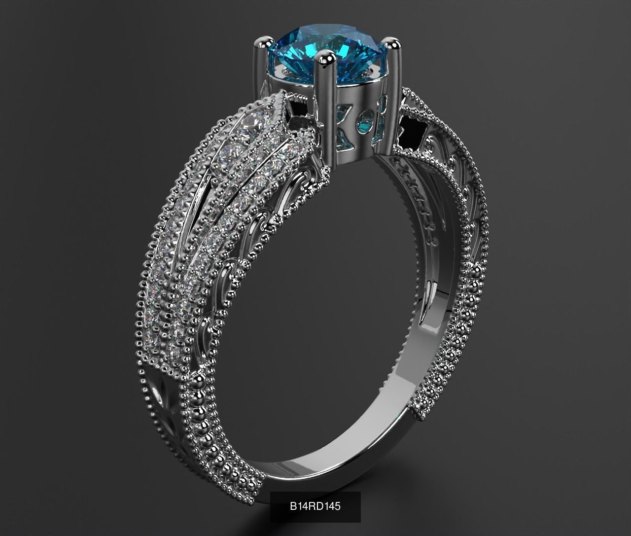 2024 B14 1-700 Engagement Rings 3D Model Collection-700 Files _261
