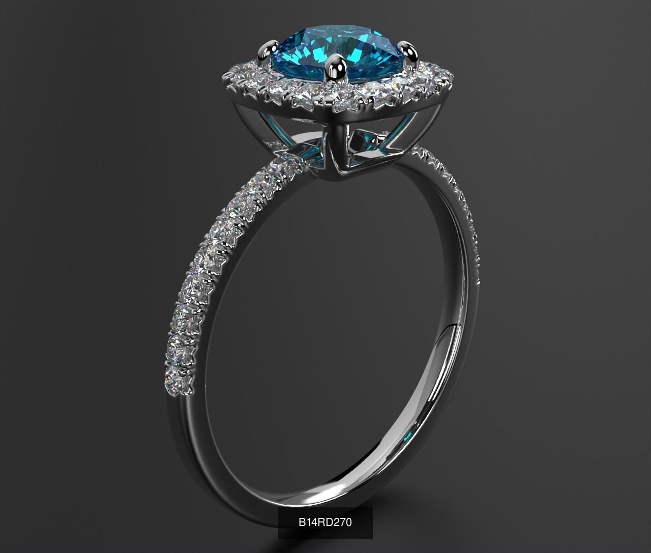 2024 B14 1-700 Engagement Rings 3D Model Collection-700 Files _136