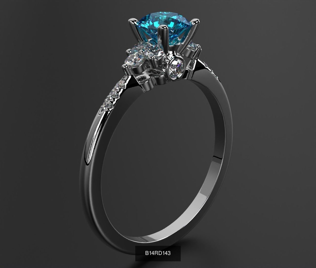 2024 B14 1-700 Engagement Rings 3D Model Collection-700 Files _263