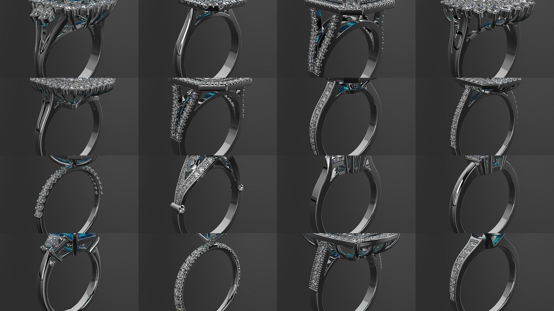 2024 B14 1-700 Engagement Rings 3D Model Collection-700 Files _98