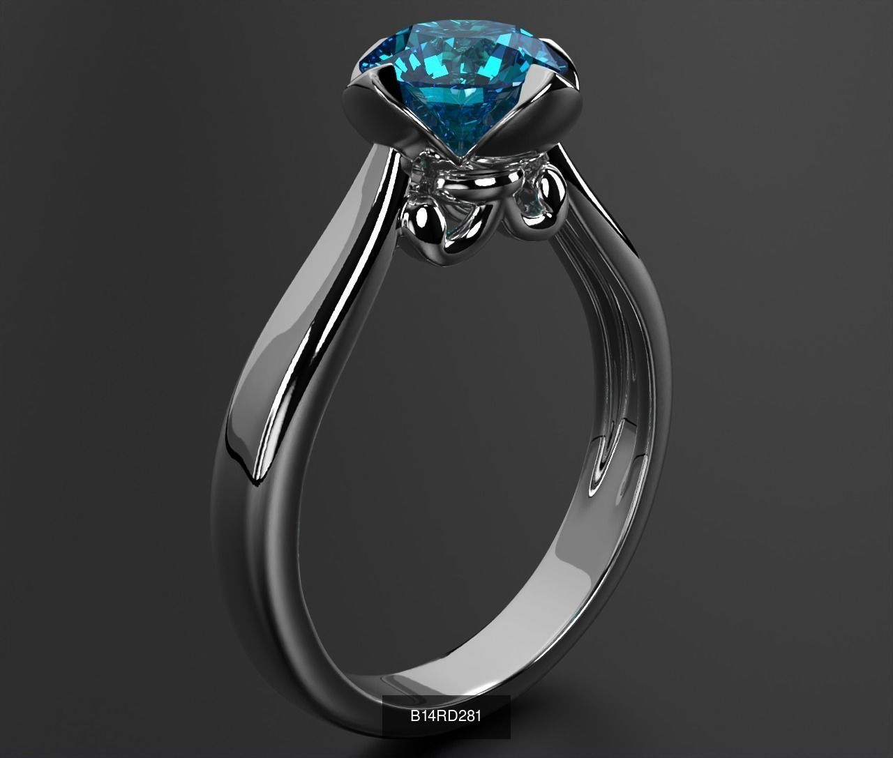 2024 B14 1-700 Engagement Rings 3D Model Collection-700 Files _125