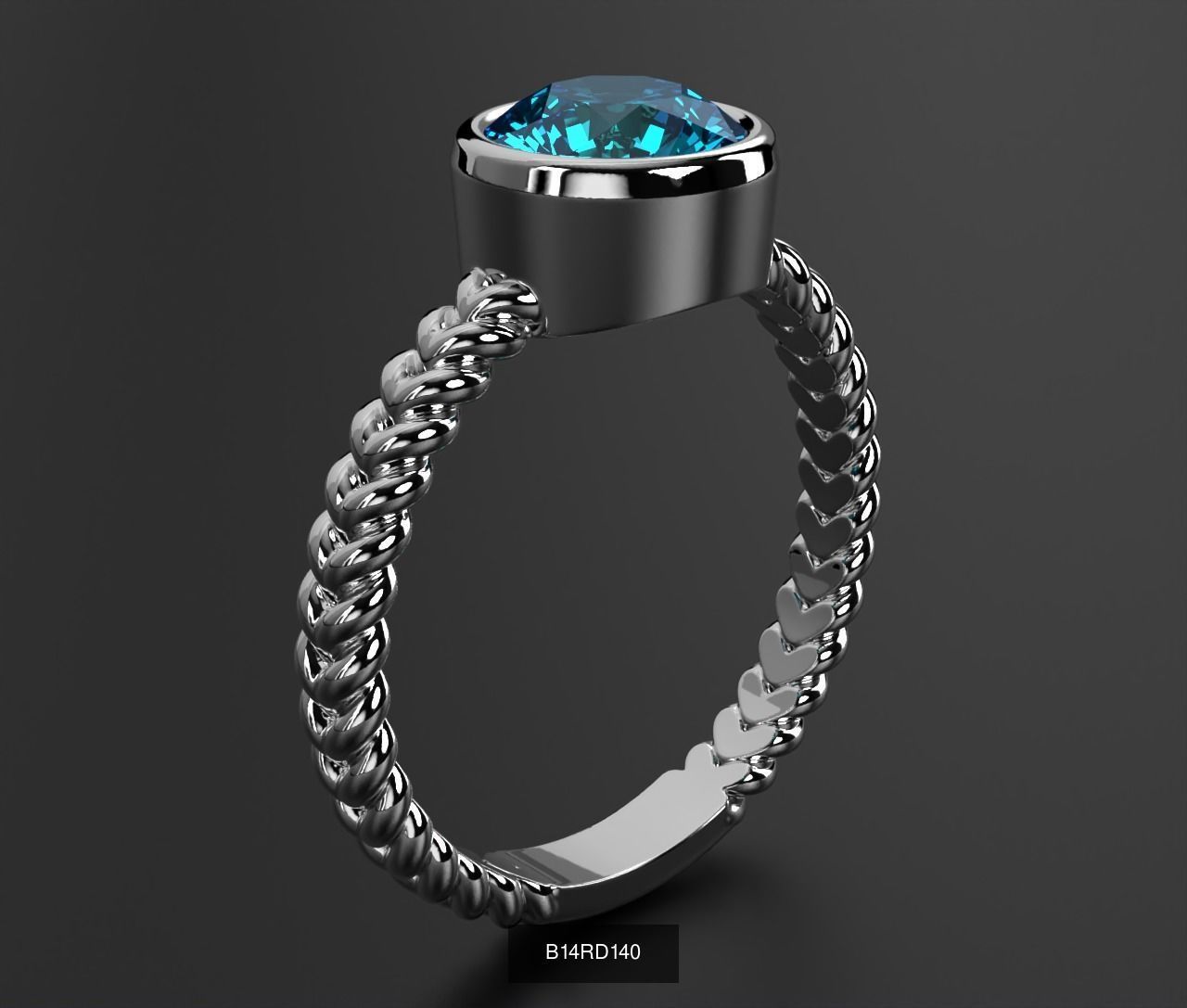 2024 B14 1-700 Engagement Rings 3D Model Collection-700 Files _266