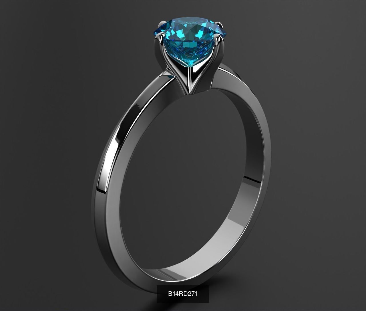 2024 B14 1-700 Engagement Rings 3D Model Collection-700 Files _135
