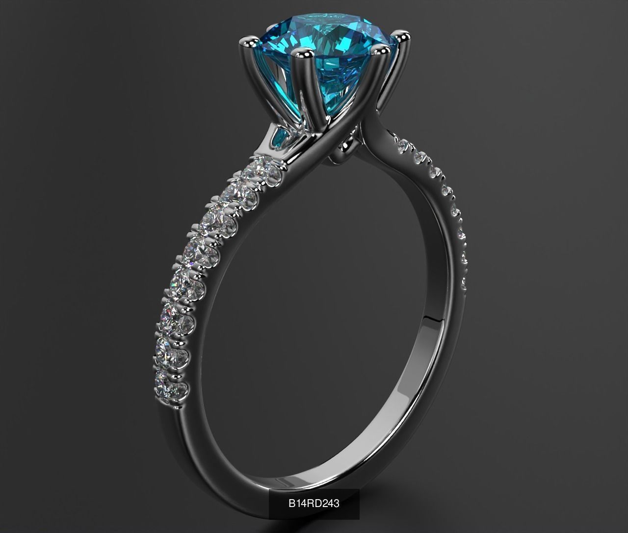 2024 B14 1-700 Engagement Rings 3D Model Collection-700 Files _163