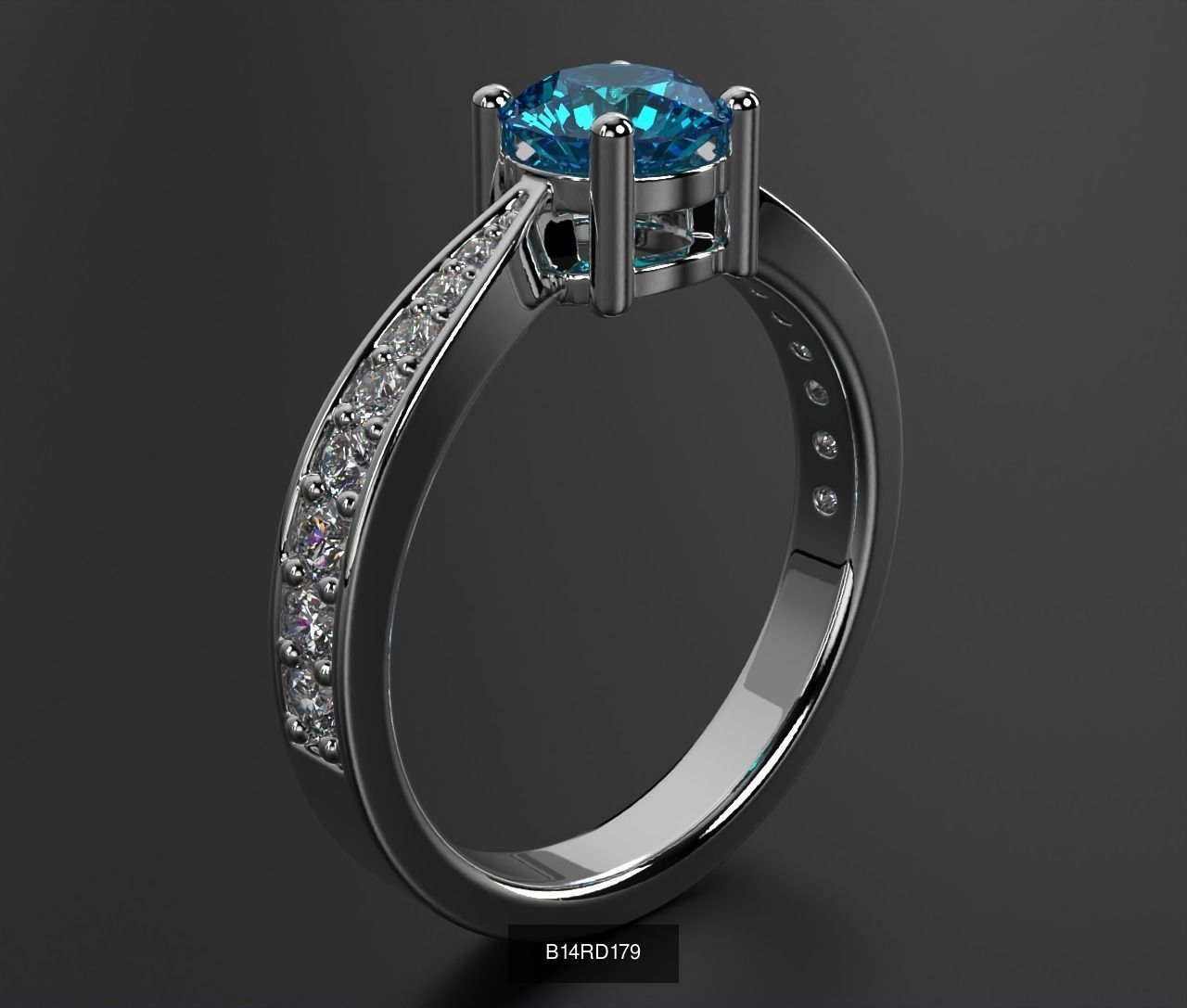 2024 B14 1-700 Engagement Rings 3D Model Collection-700 Files _227