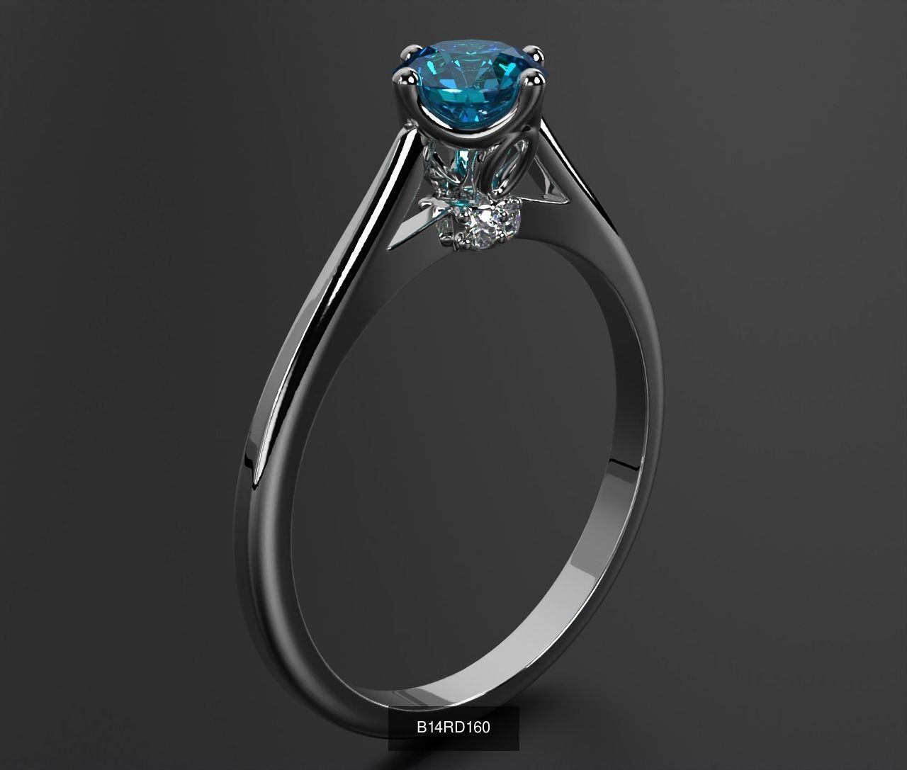 2024 B14 1-700 Engagement Rings 3D Model Collection-700 Files _246