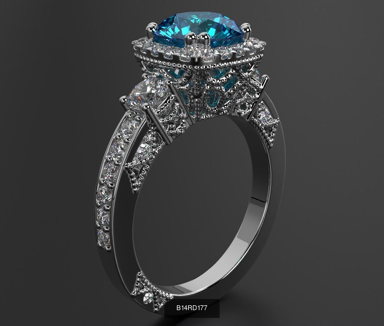 2024 B14 1-700 Engagement Rings 3D Model Collection-700 Files _229