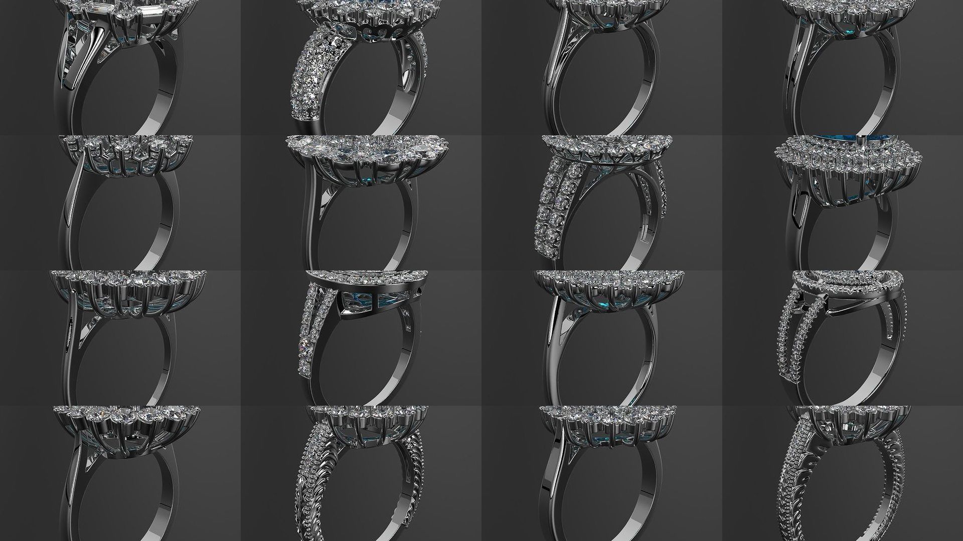 2024 B14 1-700 Engagement Rings 3D Model Collection-700 Files _80