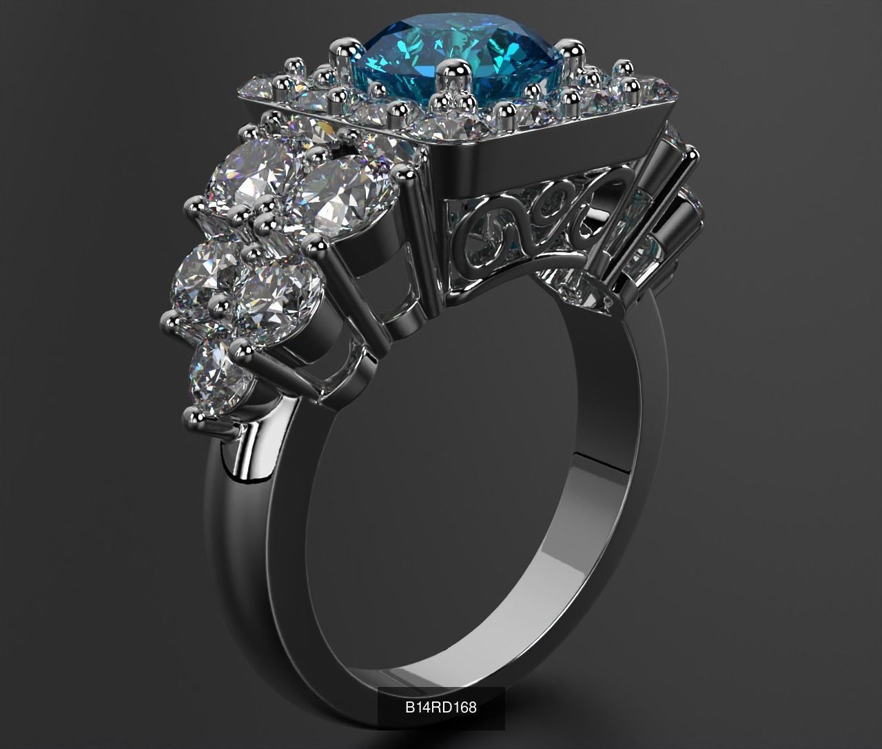 2024 B14 1-700 Engagement Rings 3D Model Collection-700 Files _238