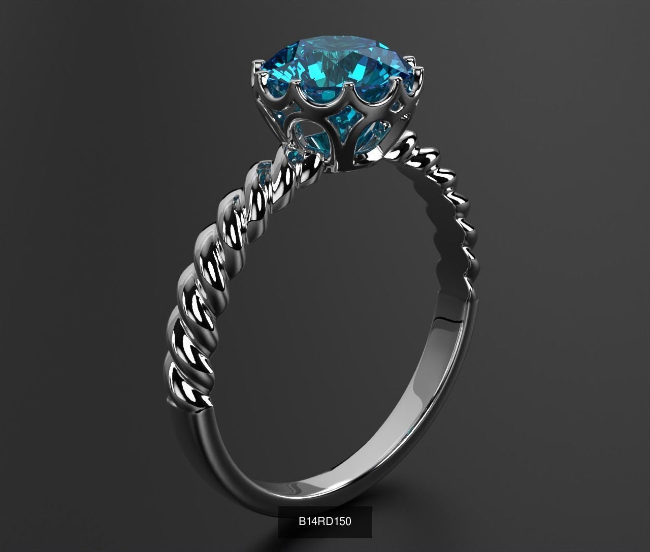 2024 B14 1-700 Engagement Rings 3D Model Collection-700 Files _256