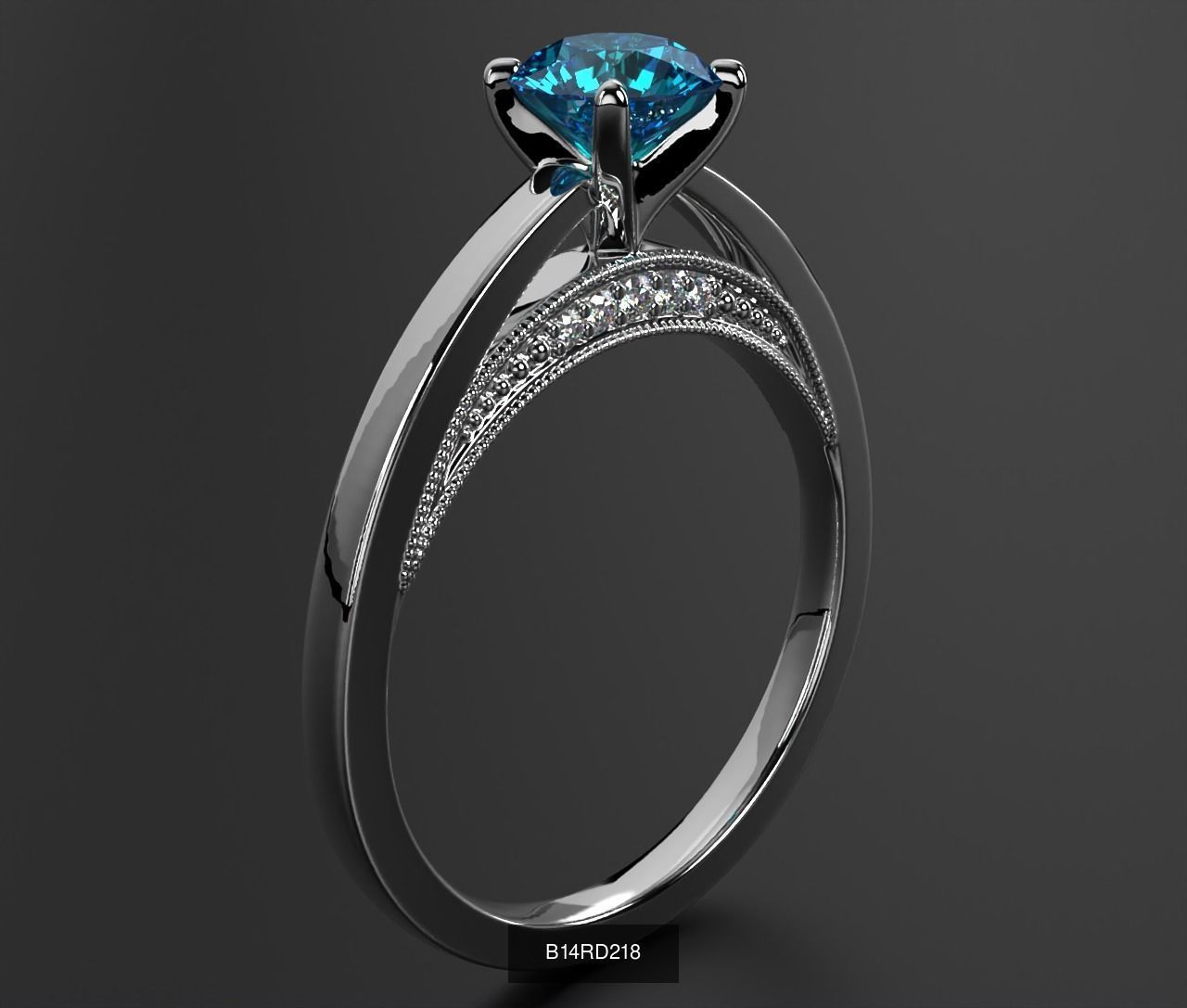 2024 B14 1-700 Engagement Rings 3D Model Collection-700 Files _188