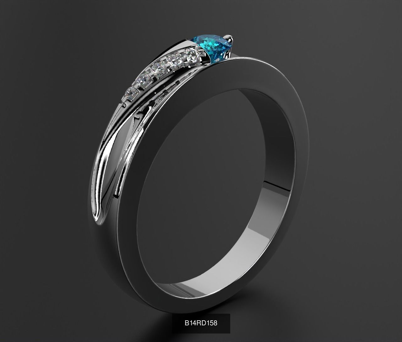 2024 B14 1-700 Engagement Rings 3D Model Collection-700 Files _248