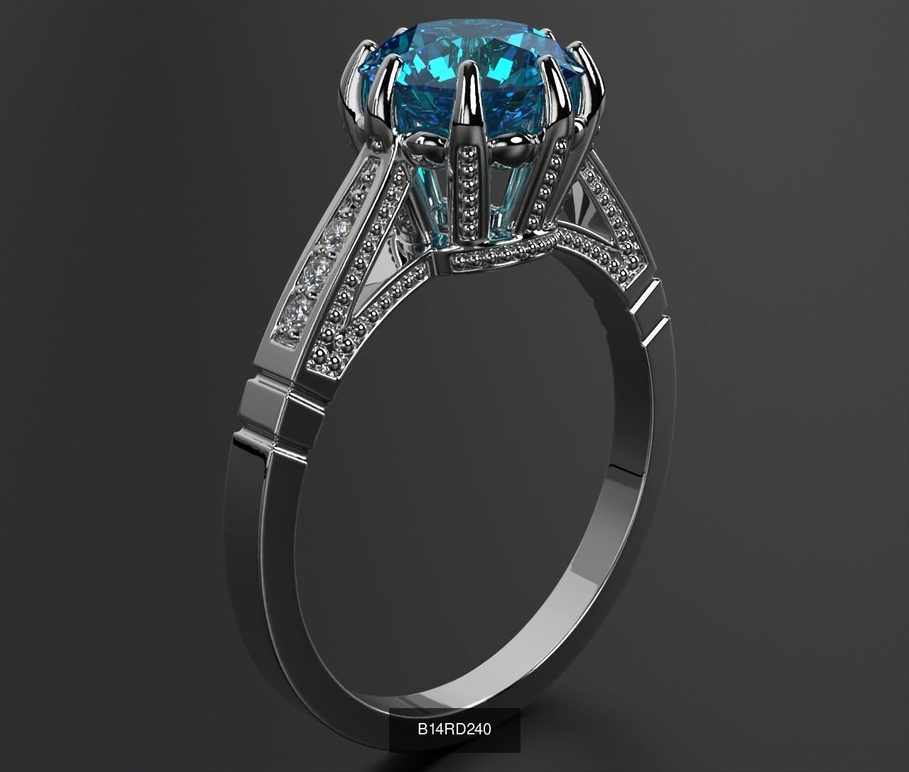 2024 B14 1-700 Engagement Rings 3D Model Collection-700 Files _166