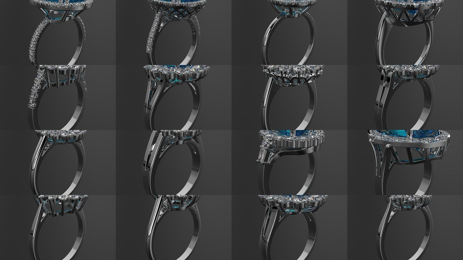 2024 B14 1-700 Engagement Rings 3D Model Collection-700 Files _77