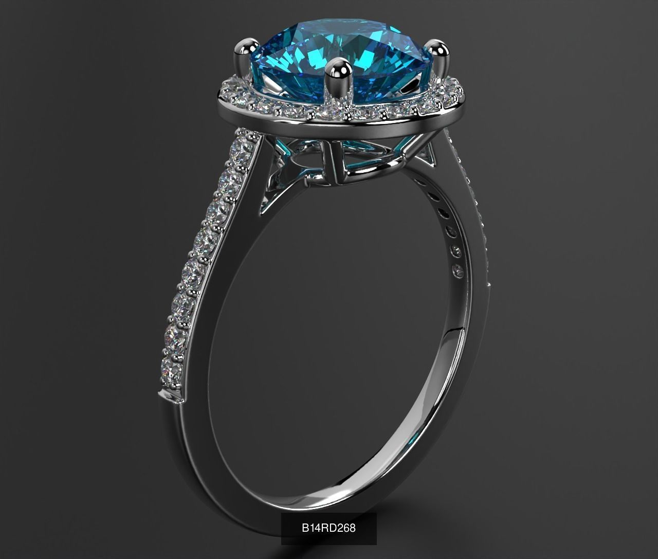 2024 B14 1-700 Engagement Rings 3D Model Collection-700 Files _138