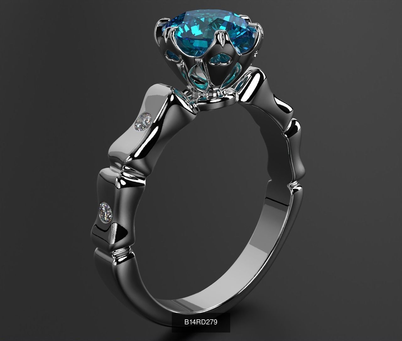 2024 B14 1-700 Engagement Rings 3D Model Collection-700 Files _127