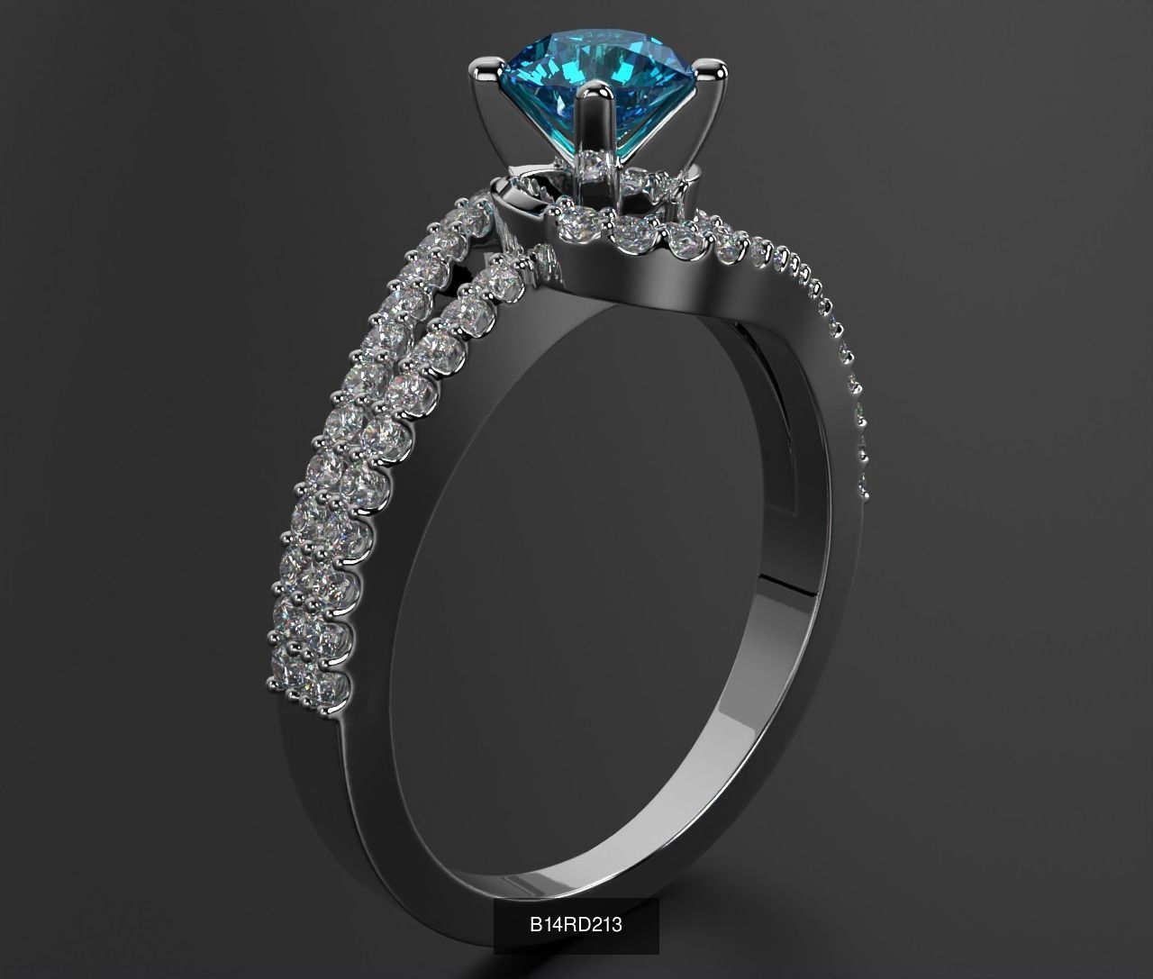 2024 B14 1-700 Engagement Rings 3D Model Collection-700 Files _193