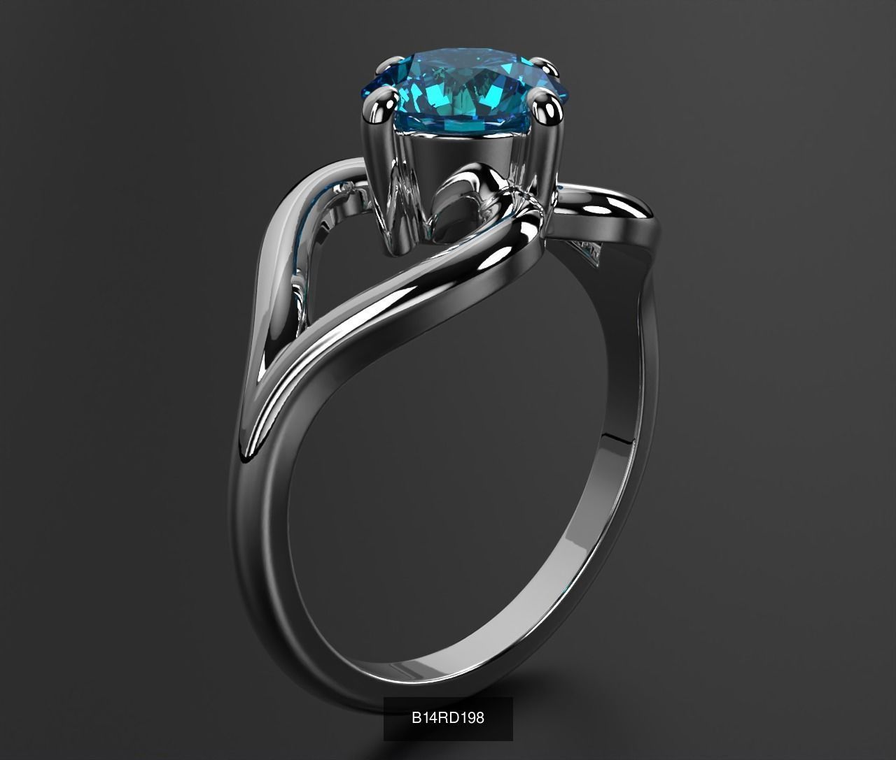 2024 B14 1-700 Engagement Rings 3D Model Collection-700 Files _208