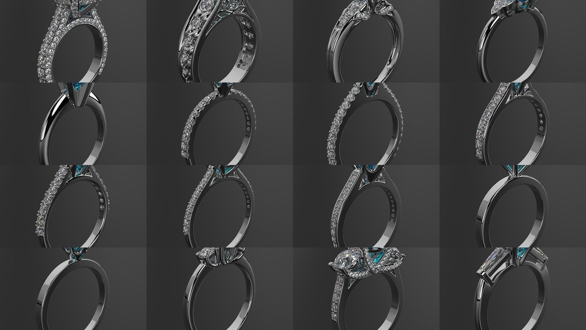 2024 B14 1-700 Engagement Rings 3D Model Collection-700 Files _38
