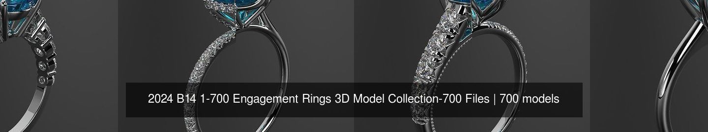 2024 B14 1-700 Engagement Rings 3D Model Collection-700 Files _43