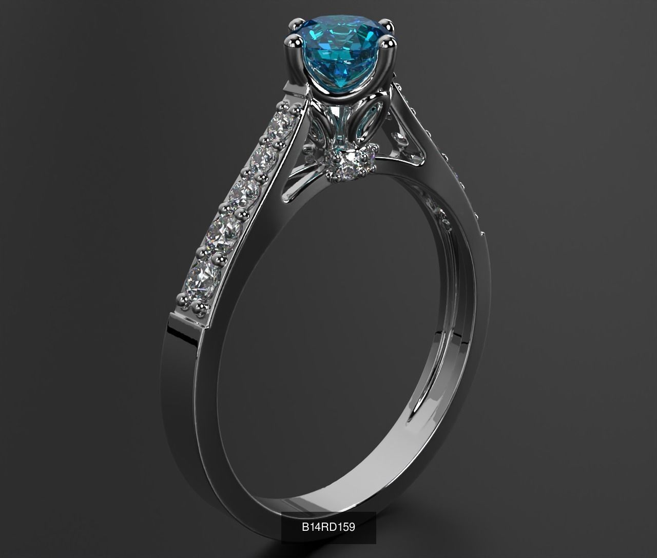2024 B14 1-700 Engagement Rings 3D Model Collection-700 Files _247