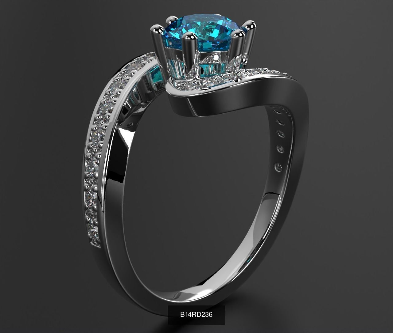 2024 B14 1-700 Engagement Rings 3D Model Collection-700 Files _170
