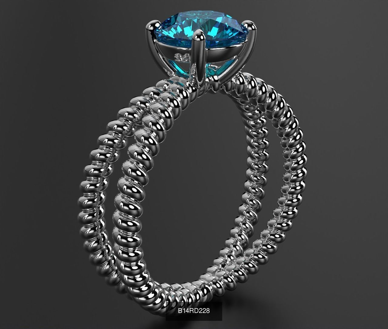 2024 B14 1-700 Engagement Rings 3D Model Collection-700 Files _178