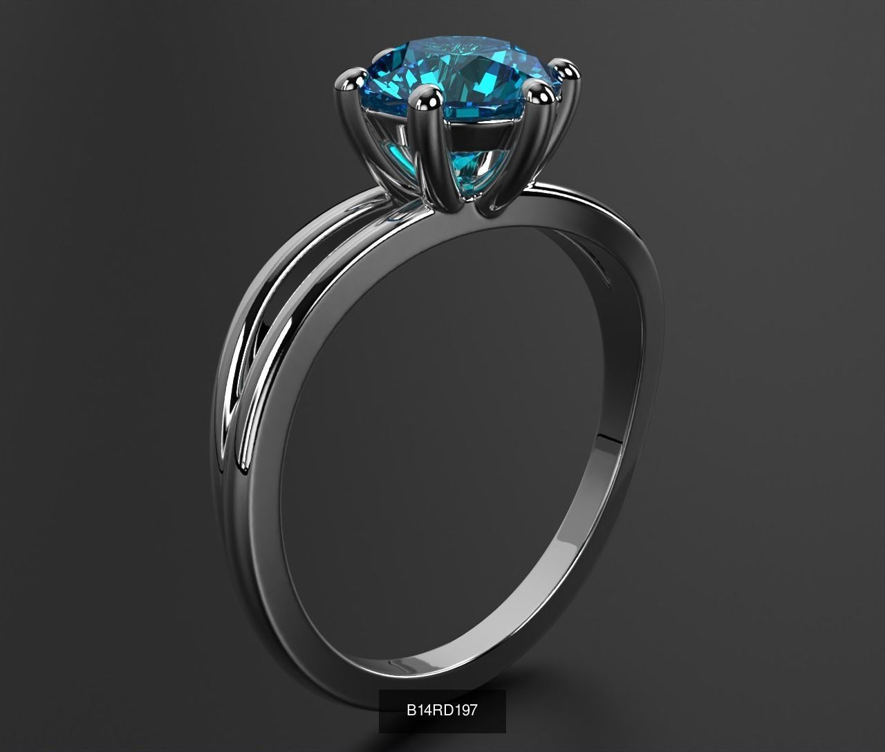 2024 B14 1-700 Engagement Rings 3D Model Collection-700 Files _209
