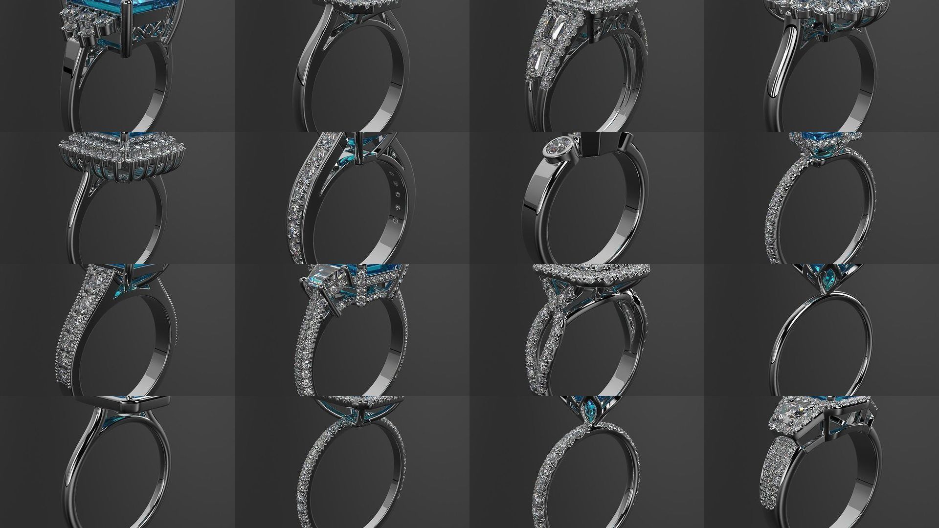 2024 B14 1-700 Engagement Rings 3D Model Collection-700 Files _47
