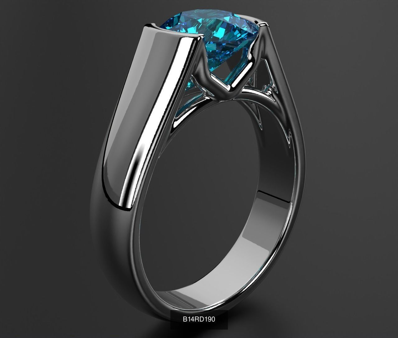 2024 B14 1-700 Engagement Rings 3D Model Collection-700 Files _216