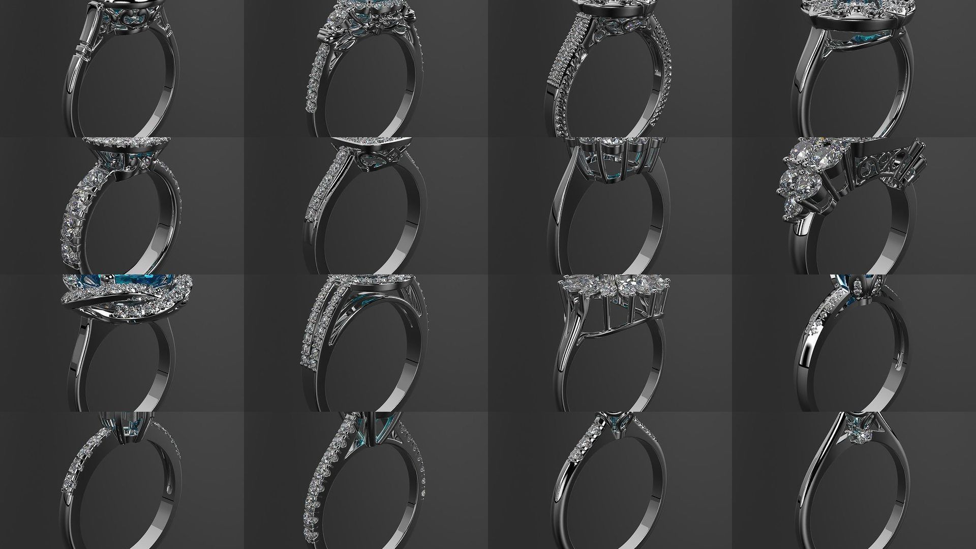 2024 B14 1-700 Engagement Rings 3D Model Collection-700 Files _17