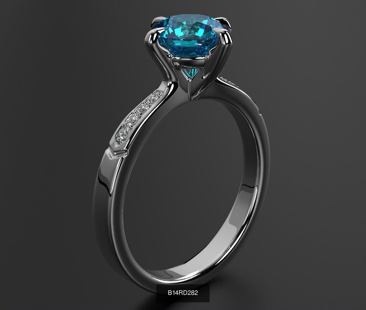2024 B14 1-700 Engagement Rings 3D Model Collection-700 Files _124