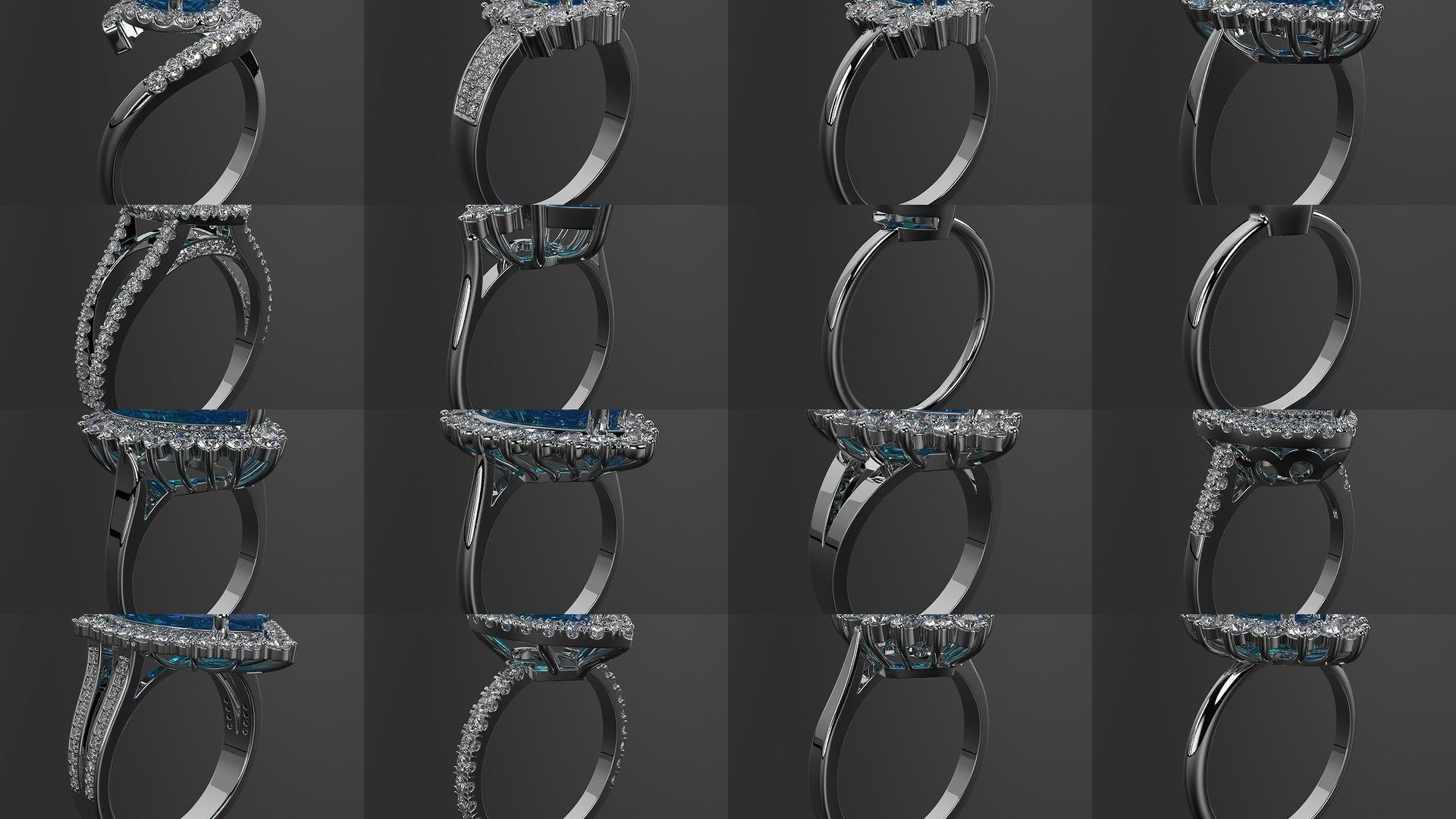 2024 B14 1-700 Engagement Rings 3D Model Collection-700 Files _56