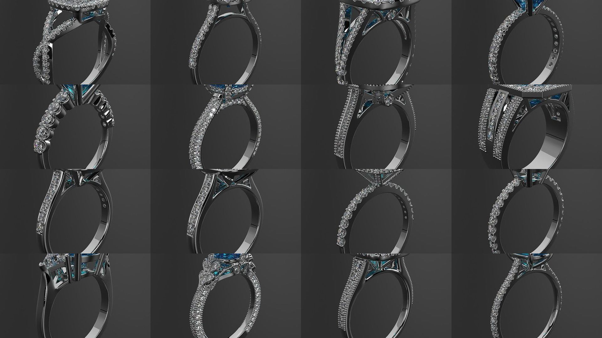 2024 B14 1-700 Engagement Rings 3D Model Collection-700 Files _113
