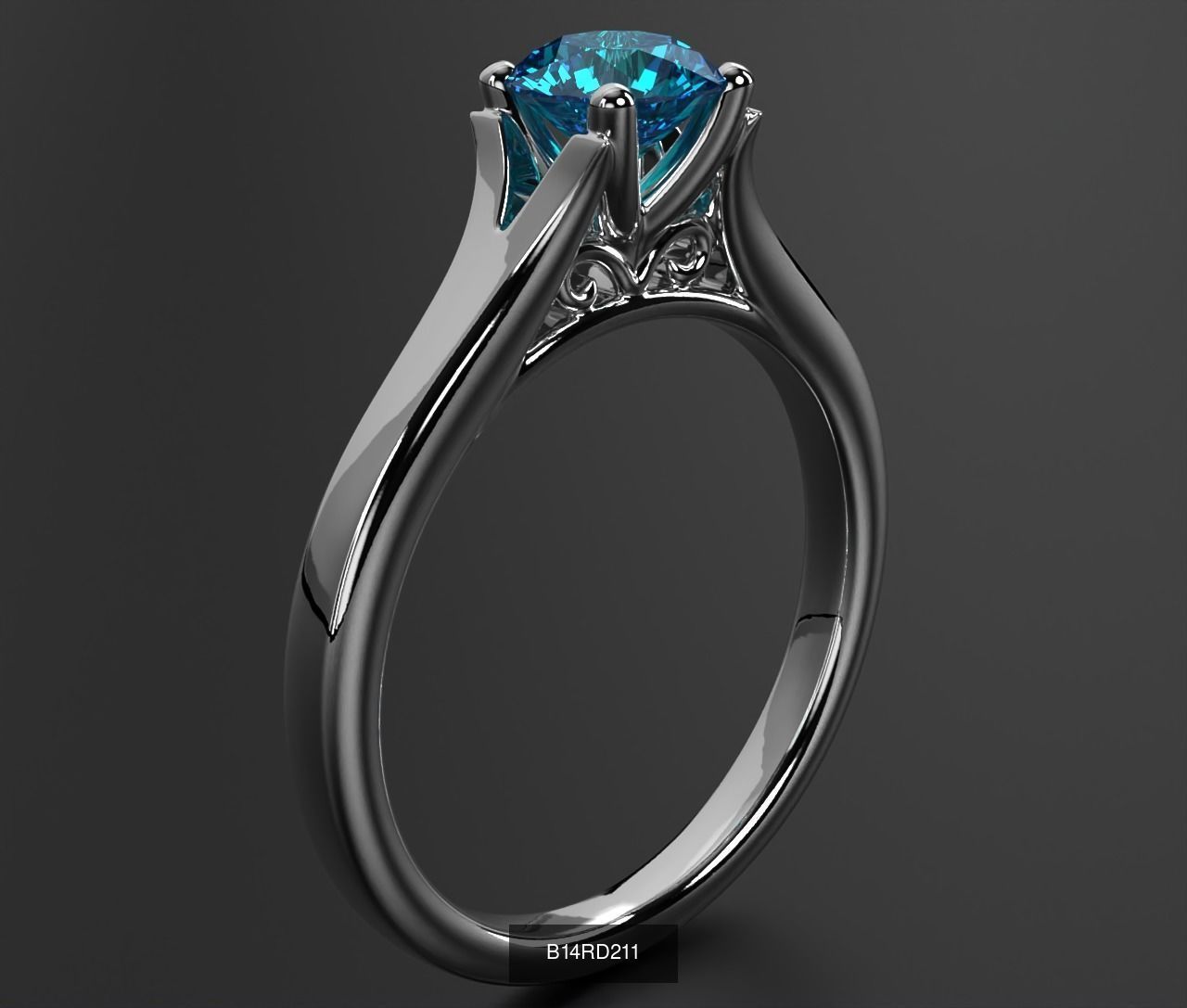 2024 B14 1-700 Engagement Rings 3D Model Collection-700 Files _195
