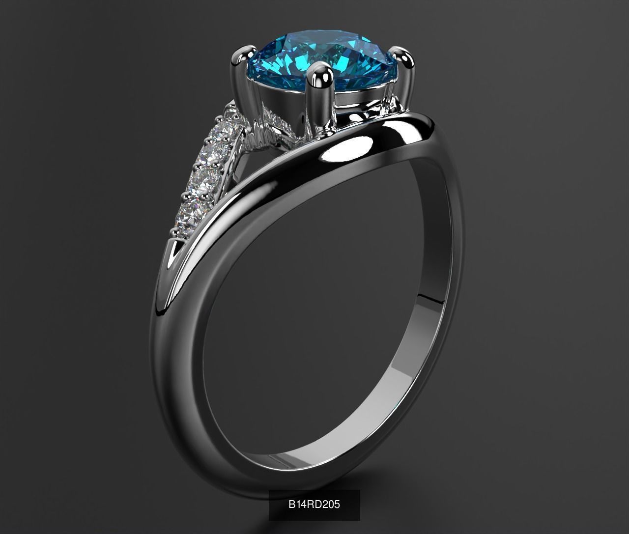 2024 B14 1-700 Engagement Rings 3D Model Collection-700 Files _201