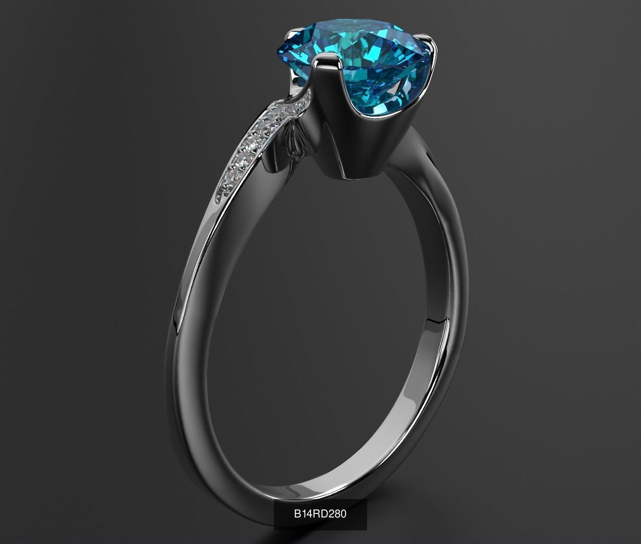 2024 B14 1-700 Engagement Rings 3D Model Collection-700 Files _126