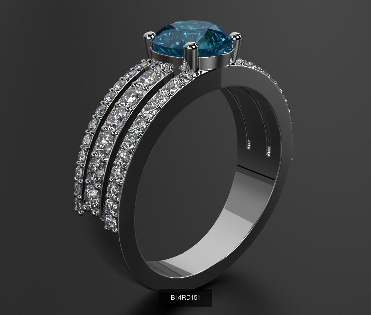 2024 B14 1-700 Engagement Rings 3D Model Collection-700 Files _255