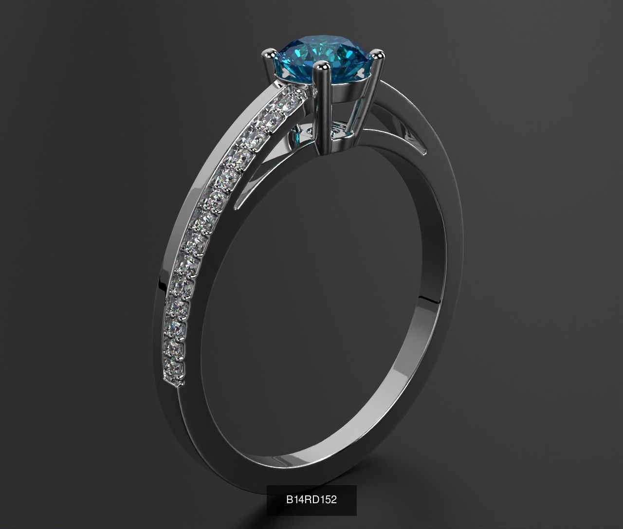 2024 B14 1-700 Engagement Rings 3D Model Collection-700 Files _254