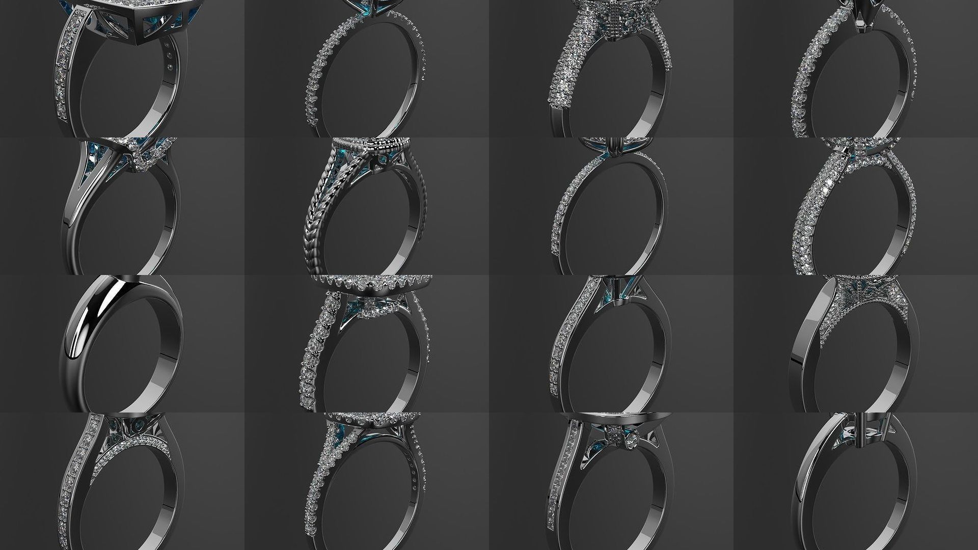 2024 B14 1-700 Engagement Rings 3D Model Collection-700 Files _101