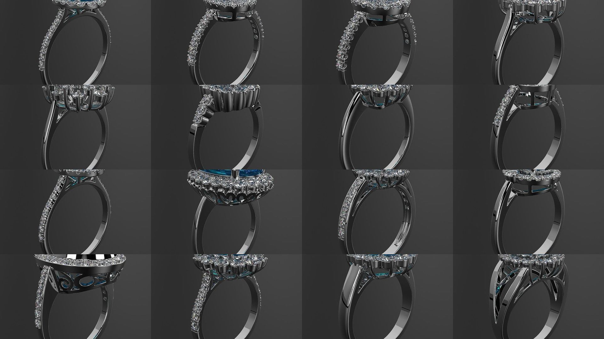 2024 B14 1-700 Engagement Rings 3D Model Collection-700 Files _71