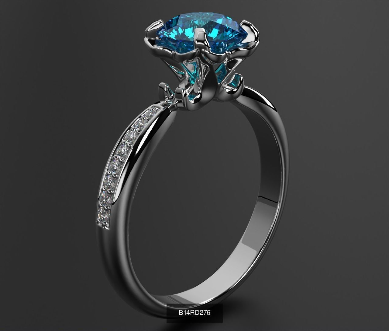 2024 B14 1-700 Engagement Rings 3D Model Collection-700 Files _130