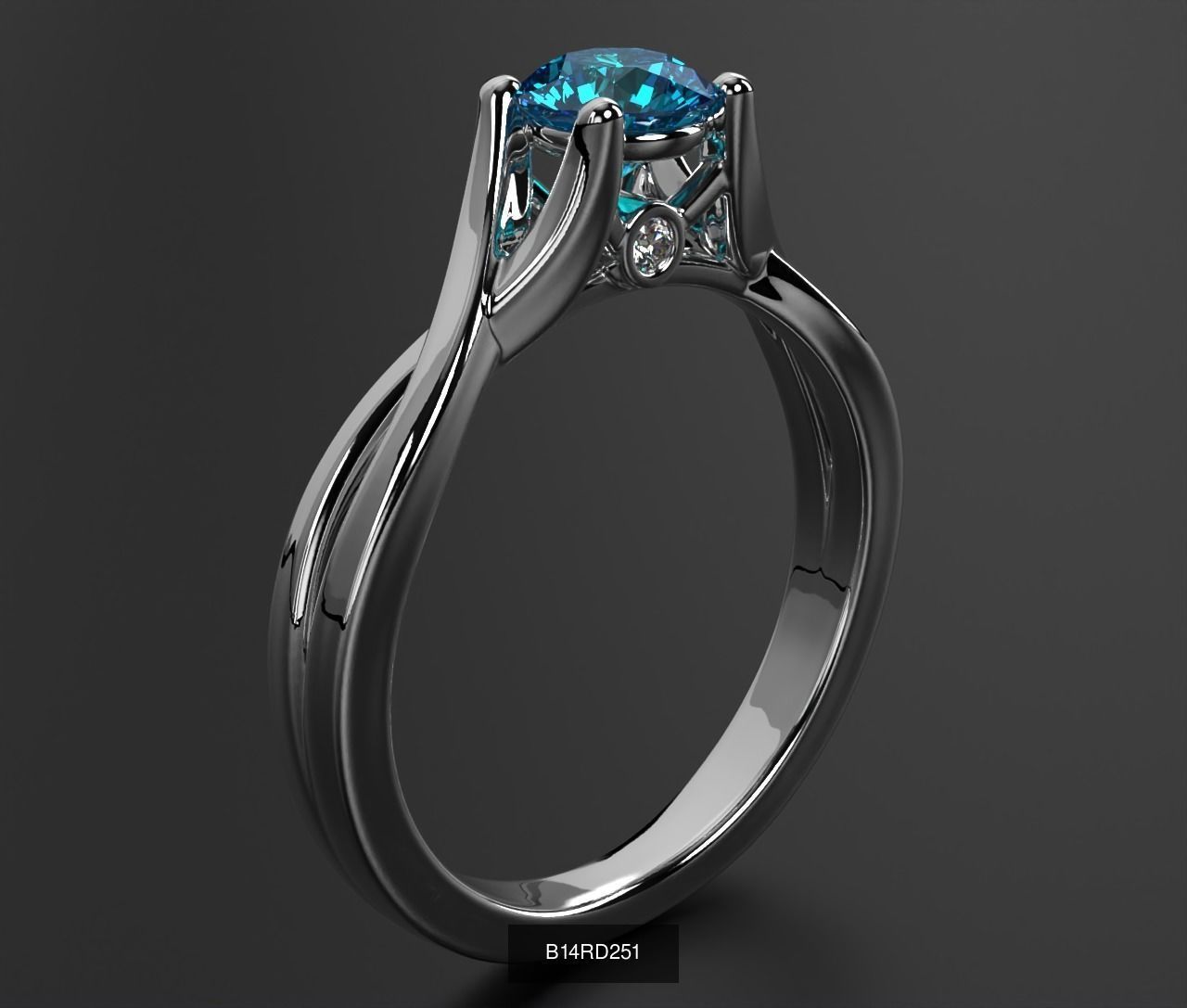 2024 B14 1-700 Engagement Rings 3D Model Collection-700 Files _155
