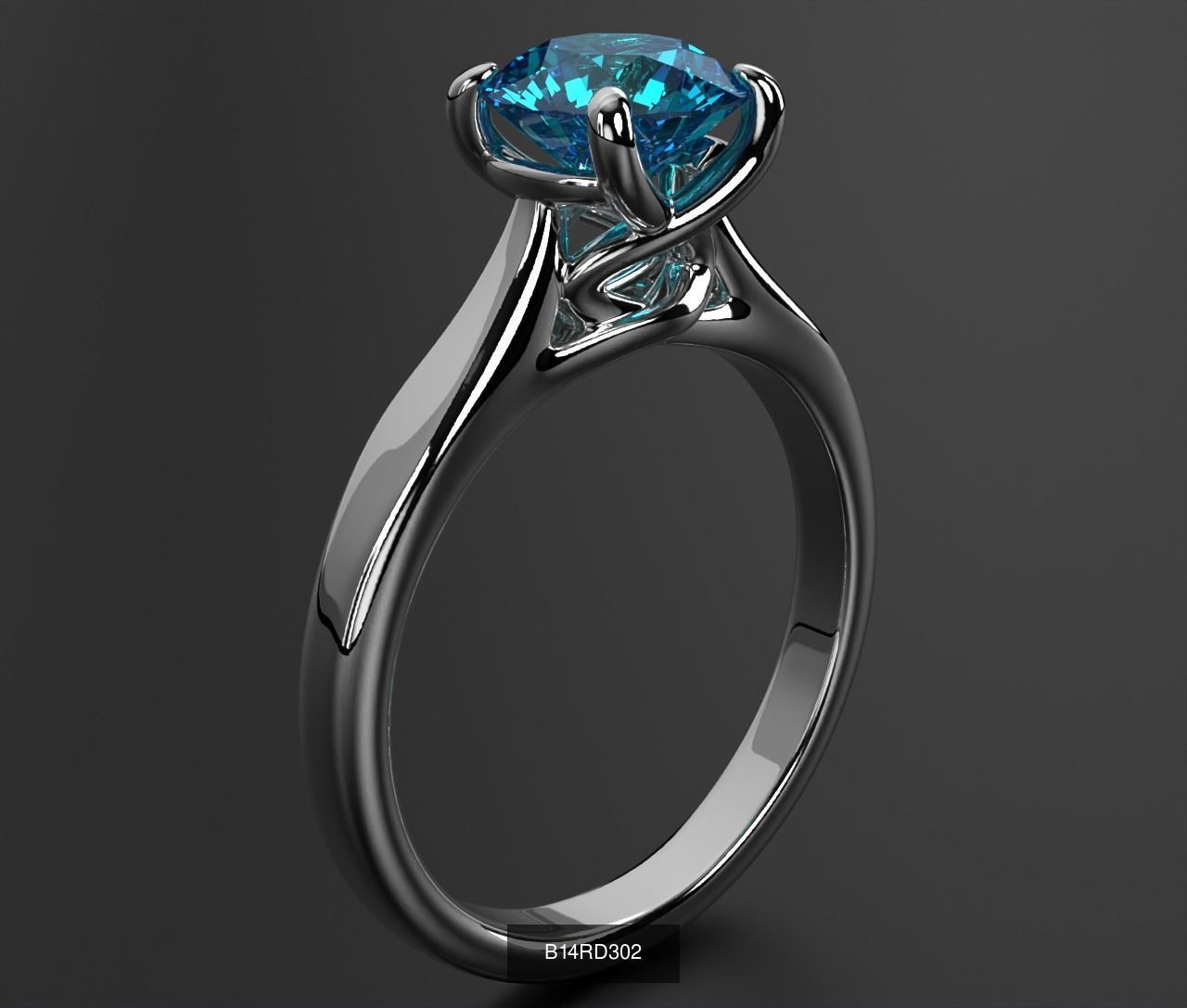 2024 B14 1-700 Engagement Rings 3D Model Collection-700 Files _75