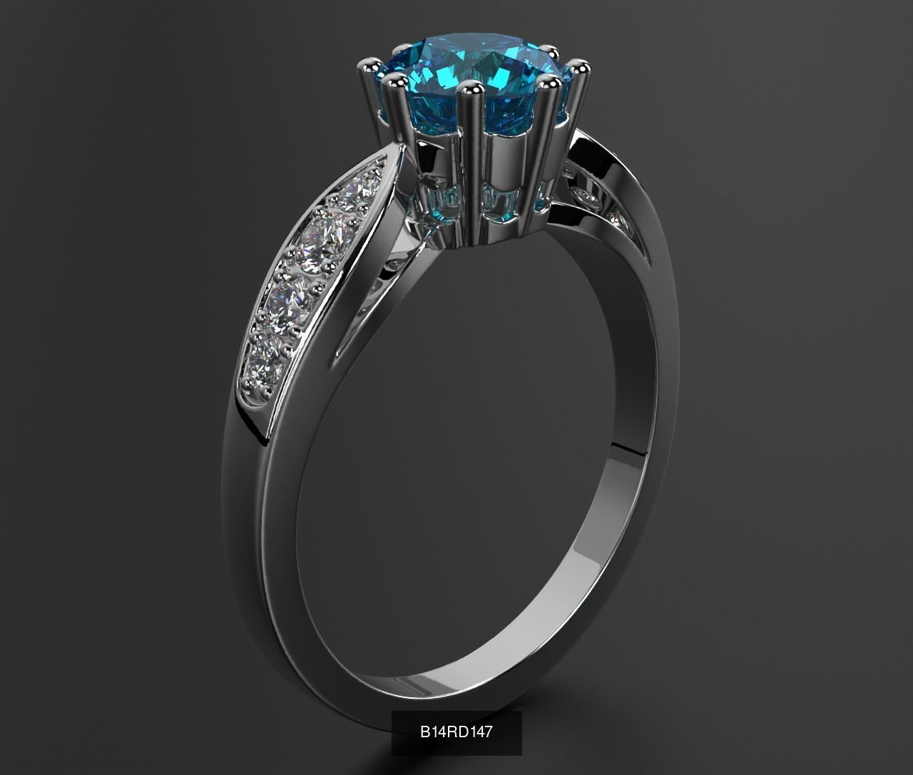 2024 B14 1-700 Engagement Rings 3D Model Collection-700 Files _259