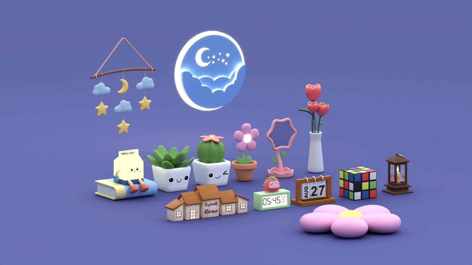 Room Decor Collection 3D model_4