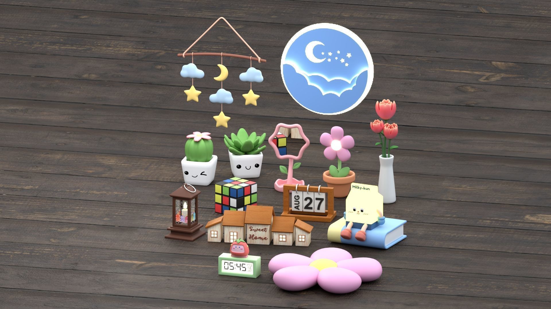 Room Decor Collection 3D model_0