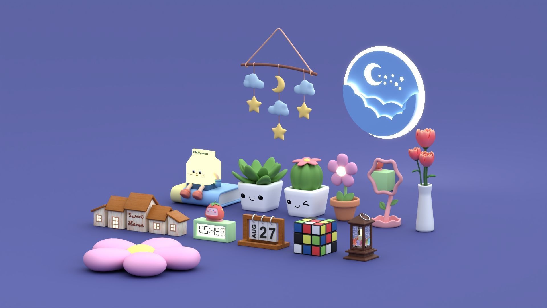 Room Decor Collection 3D model_3