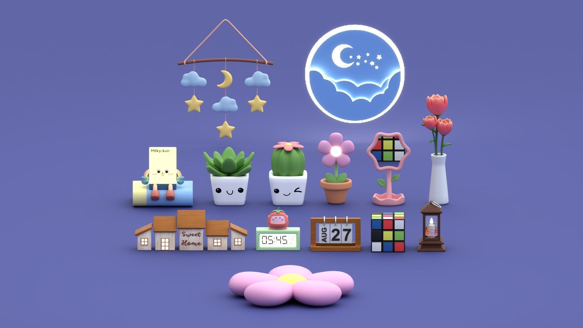 Room Decor Collection 3D model_2