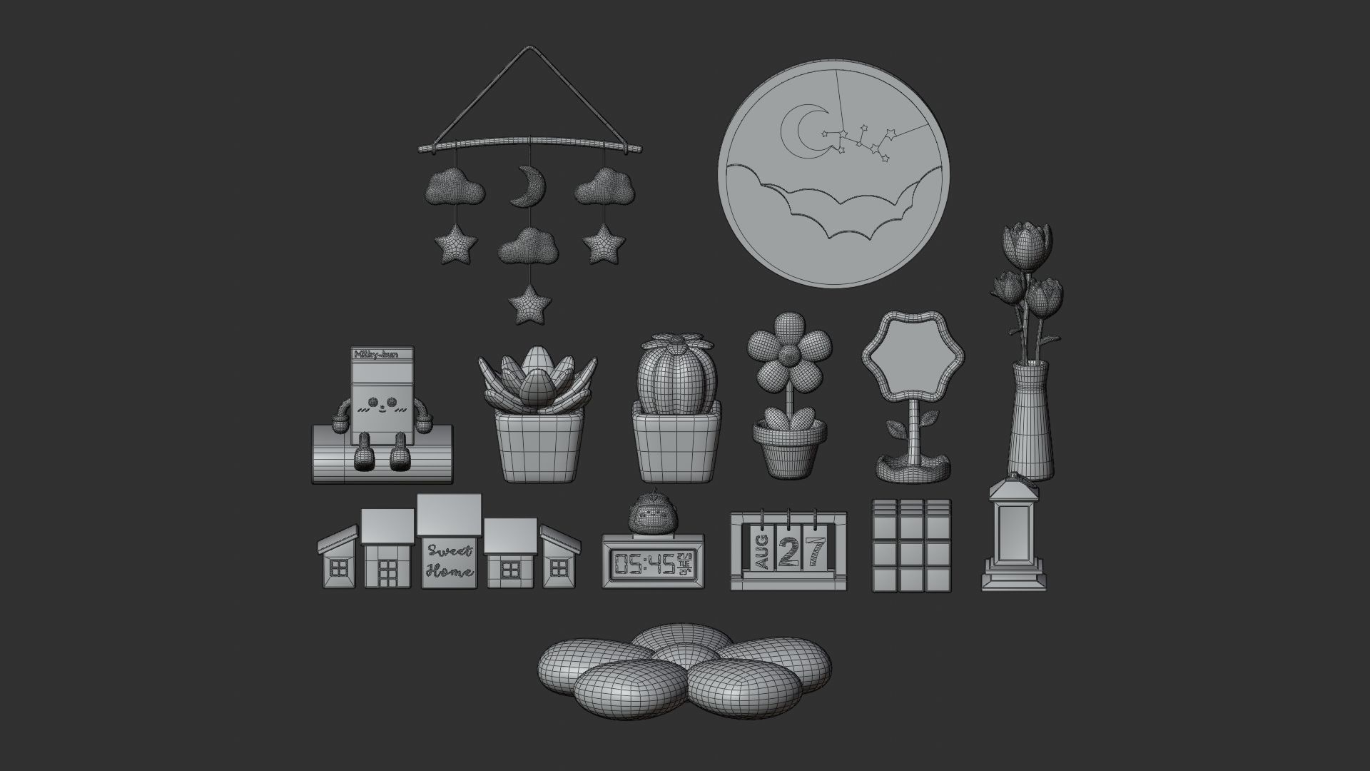 Room Decor Collection 3D model_13